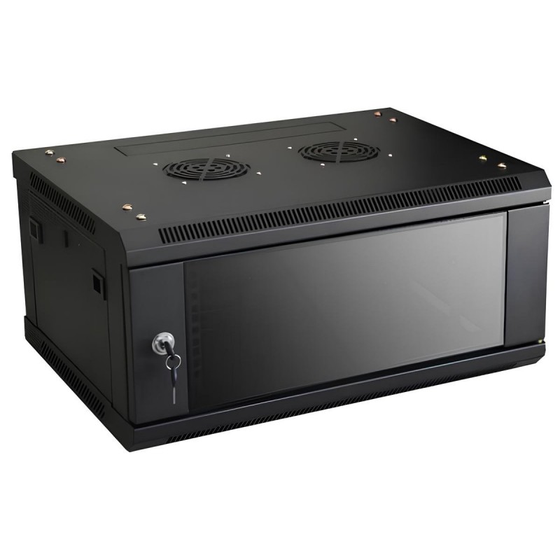 GABINETE DE PARED ZKTECO 4UR ZK-R4U-5404A: FIJO / PUERTA DE VIDRIO TEMPLADO /