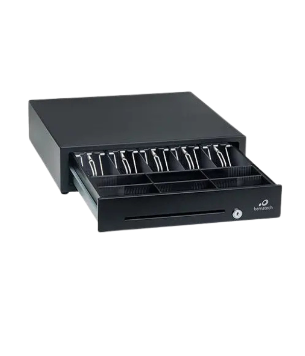 Gaveta Portamonedas Bematech CD-415-5 Negra Metálica 6 Monedas