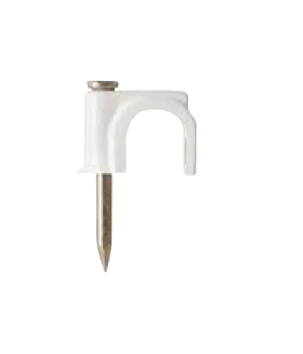 GRAPA PARA CABLE OPALUX CC-005 N°5: CUADRADA 100PCS BLANCO