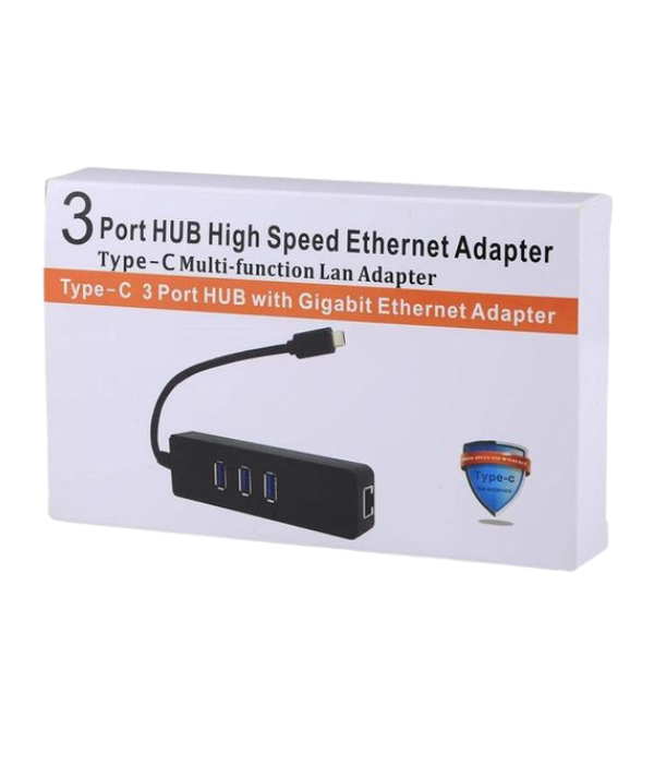 HUB USB TIPO C 0X1177: ADAPTADOR 4 EN 1 (HUB USB + ETHERNET) TIPO C A LAN (RJ