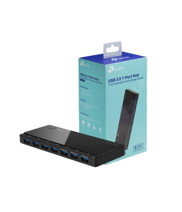 HUB USB TP-LINK UH720: 7 PUERTOS USB 3.0 CON 2 PUERTOS CARGADORES USB 3.0 OFR