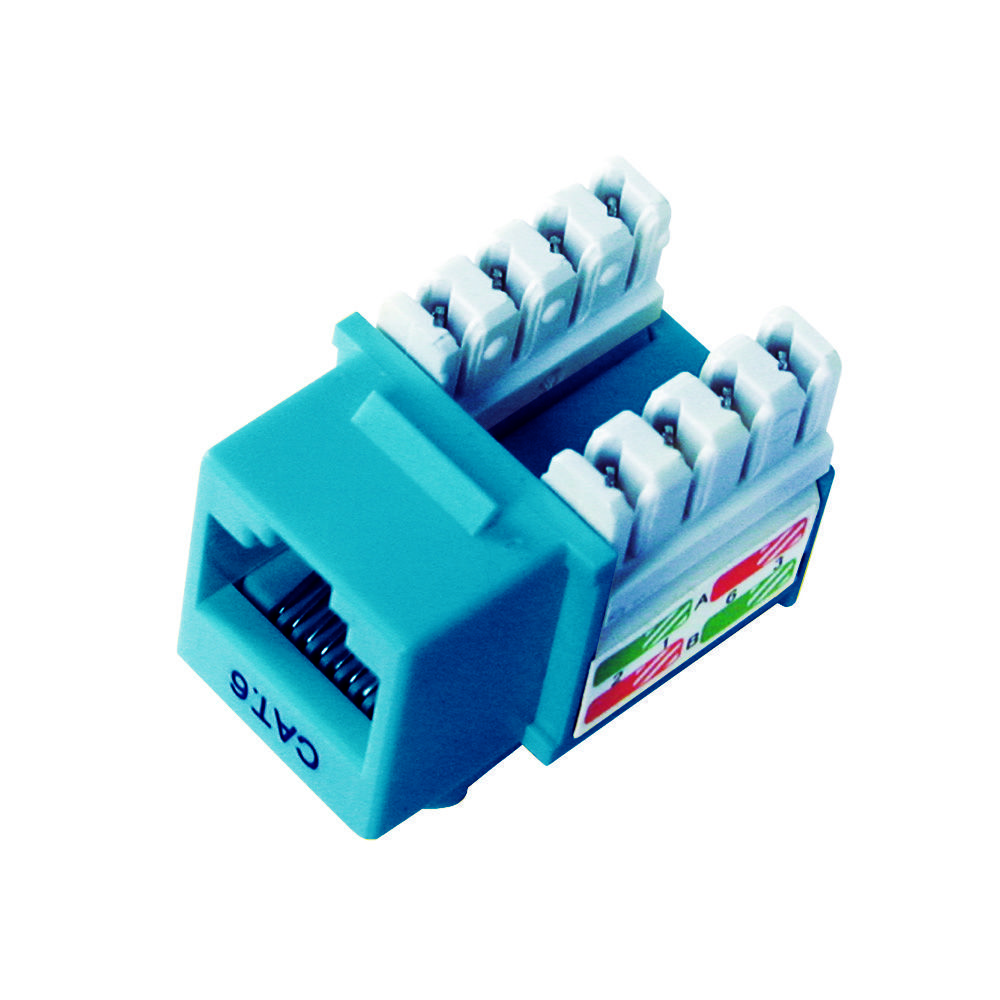 JACK RJ45 DIXON KJ8-C6-US/BLN: CAT. 6 DE PONCHEO CUBIERTA: PLÁSTICO, ALTO IMPACTO, AZUL