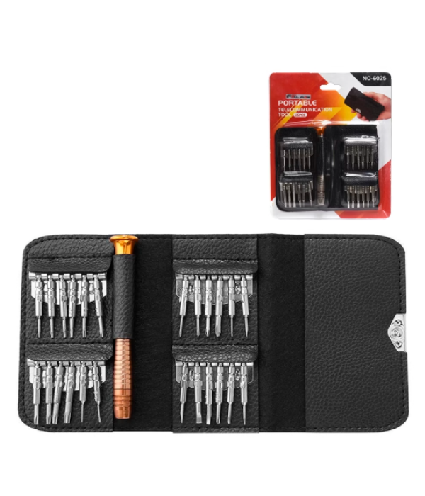 KIT DE DESARMADORES ZZ-YKZ-MSDK-BC: C/ESTUCHE MULTIFUNCION (25 PIEZAS)