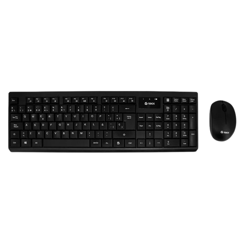 Kit Teclado y Mouse Teros TE-4071S Inalámbrico 2.4GHz Negro