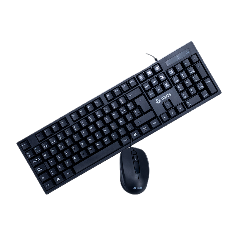 Kit Teclado y Mouse Teros TE-5015S Negro