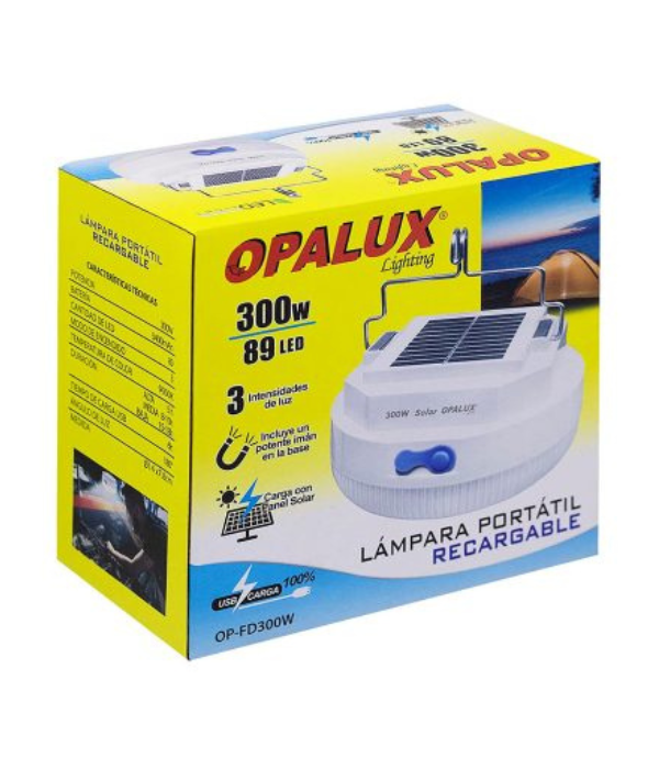 LAMPARA OPALUX OP-FD300W: 300W PORTATIL RECARGABLE