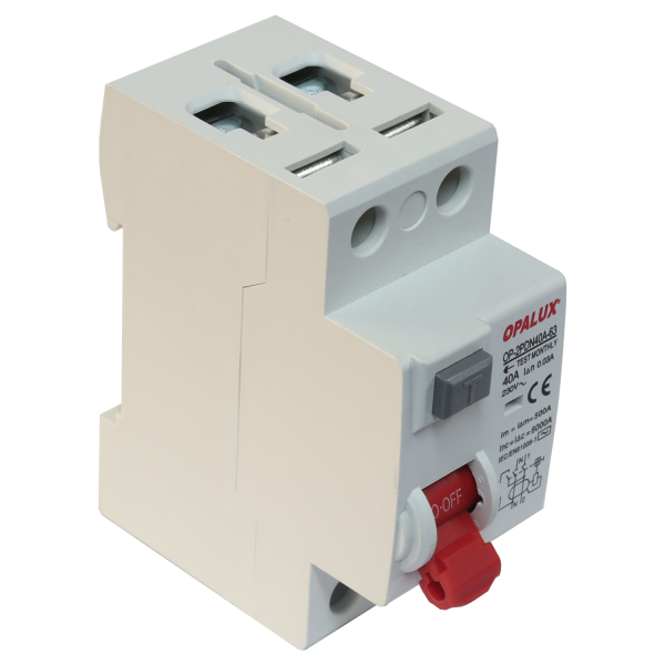 Llave Diferencial Opalux OP-2PDN40A-63 2 Polos 40A RCCB
