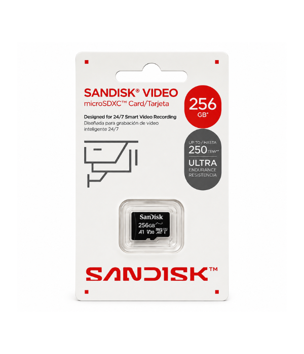 MEMORIA SANDISK SDQAS5256G: MICRO SD 256GB, 500 CICLOS