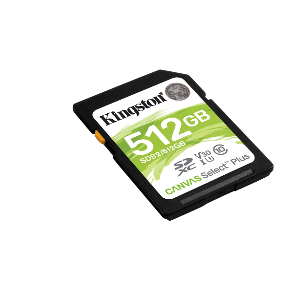 MEMORIA SD KINGSTON SDS2/512GB: SDXC KINGSTON CANVAS SELECT PLUS SDS2 - 512GB
