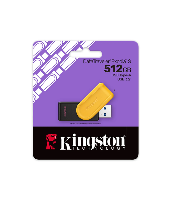 MEMORIA USB KINGSTON DTXS/512GB: DATATRAVELER EXODIA S, 512GB, INTERFAZ: USB