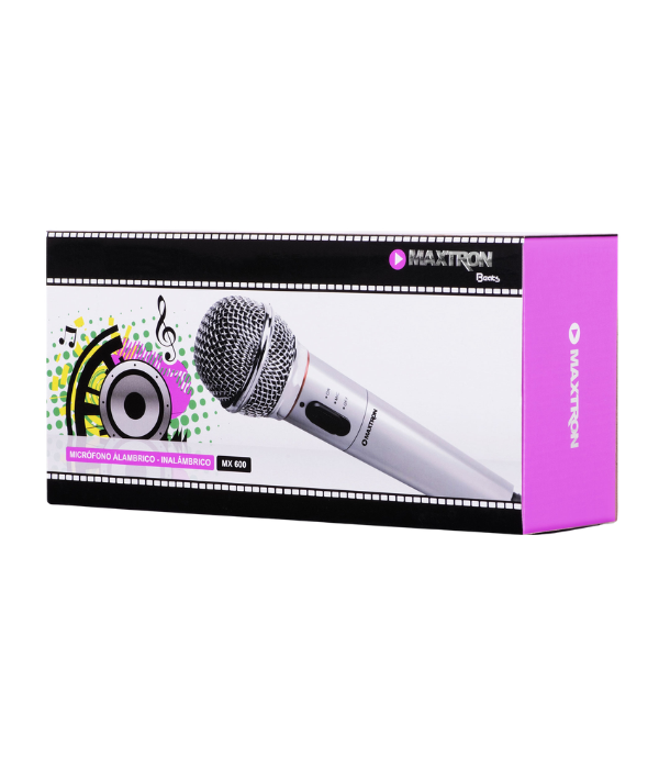 MICROFONO MAXTRON BEATS MX600: ALUMINUM MX600 MICROFONO WIFI + CABLE 2.5M