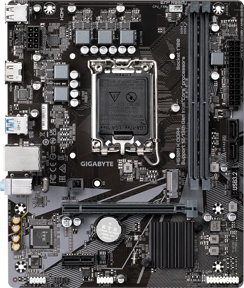 Motherboard Gigabyte H610M K DDR4 LGA1700 Micro ATX