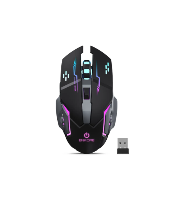MOUSE GAMER ENKORE THUNDER EKM 501-3M: BT WIFI RECARGABLE RBW 6B 1600DPI INAL