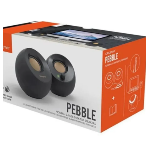 Parlante 2.0 Creative Pebble Negro 4.4W USB