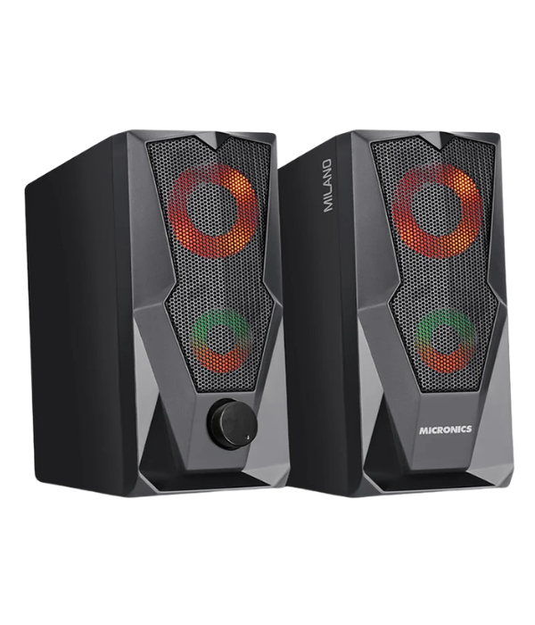 Parlantes 2.0 Micronics Milano Black MIC S310U USB Compacto