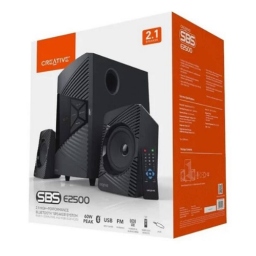Parlante 2.1 Creative E2500 Bluetooth Radio FM Control Remoto