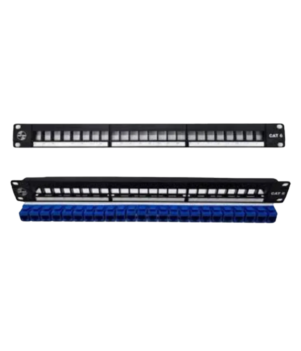 PATCH PANEL SATRA 0102022404 24 PTOS: CAT6 CON CAJA AZUL