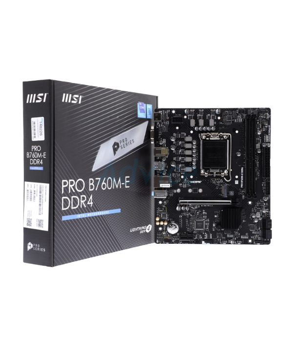 PLACA MSI PRO B760M-E DDR4: DDR4 CHIPSET INTEL B760, LGA1700, HDMI, VGA, MATX