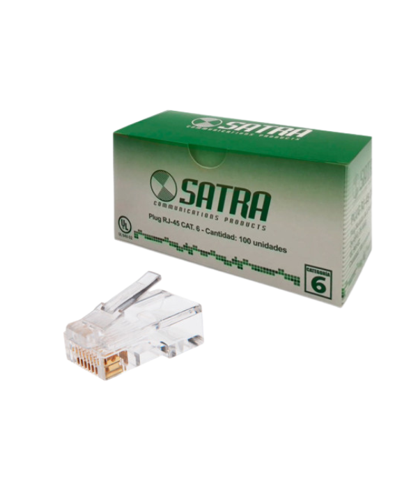 PLUG RJ45 SATRA 0101040001 CAT 5E: CONECTORES