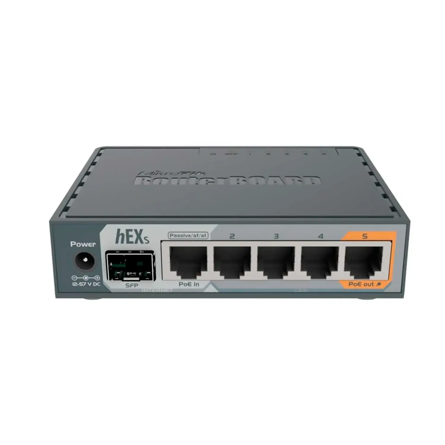 ROUTER MIKROTIK RB760IGS: HEX S, 5 PUERTOS GIGABIT, 01 SFP