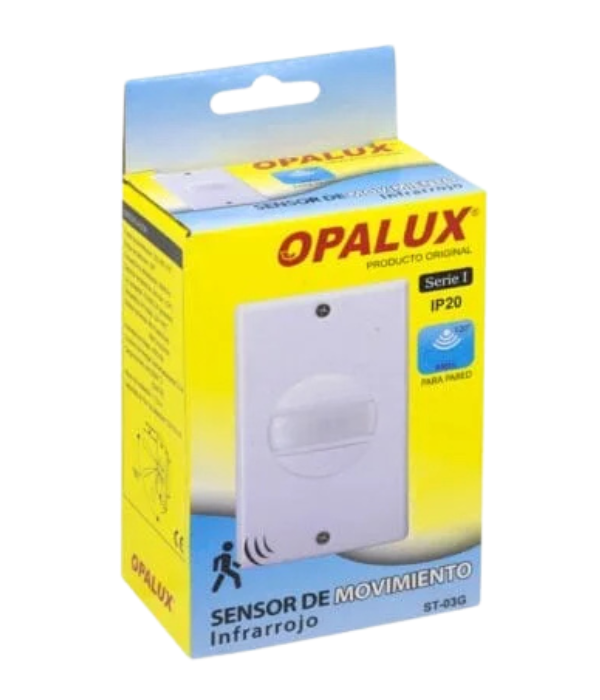 SENSOR DE MOVIMIENTO OPALUX ST-03G: T/PLACA - P/PARED 120°9