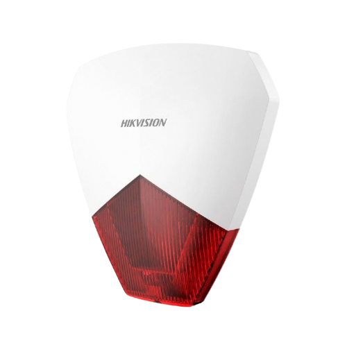 Sirena Hikvision HK-DS-PS1-R Cableada con Luz Roja 12V 110dB