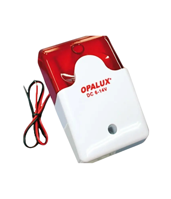 SIRENA OPALUX GL-10: CON STROBO CON SIRENA 300MA 6V-12VDC RED-BLANCO