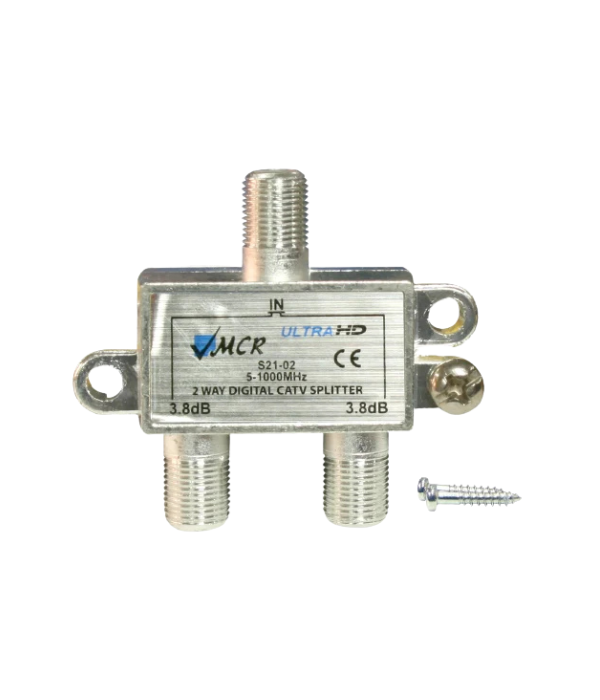 Splitter CATV MCR Ultra HD S15-02 1x2 5-2400MHz