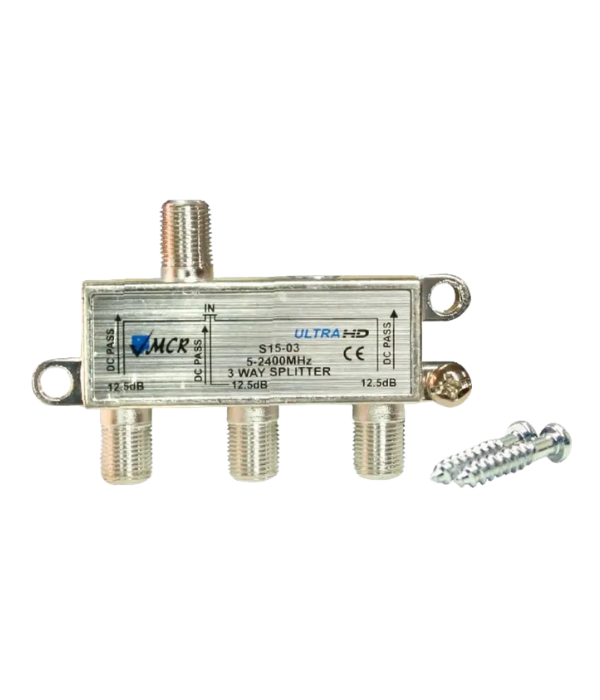 Splitter CATV MCR Ultra HD S15-03 1x3 5-2400MHz