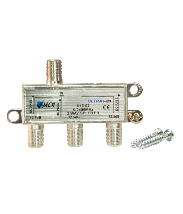 Splitter CATV MCR Ultra HD S15-04 1x4 5-2400MHz