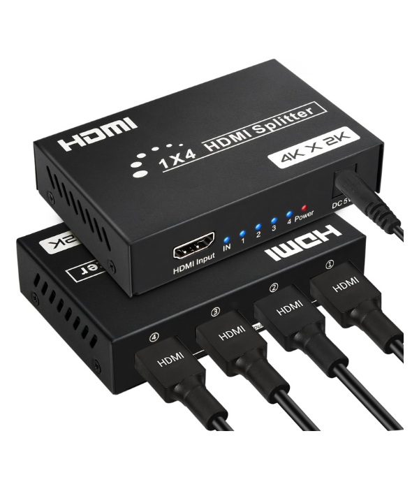 SPLITTER HDMI-SPLITTER-1X4: DIVISOR HDMI 4K DE1 A 4 SAIDAS 2K 4K