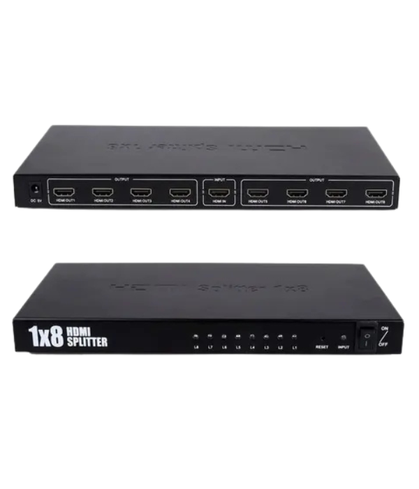 Splitter HDMI ZZ-YKZ-1T8HDSP 1x8 v1.4 3D Metálico