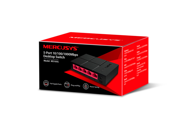 Switch Mercusys MS105G 5 Puertos Gigabit Ethernet Escritorio
