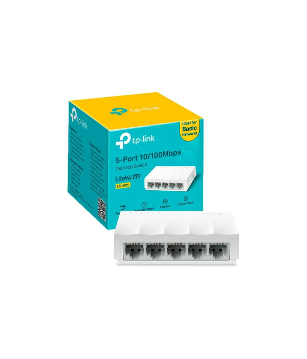 SWITCH TP-LINK LS1005: DE MESA 5 PTOS 10/100 MBPS LITEWAVE