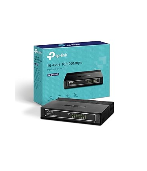 SWITCH TP-LINK TL-SF1016D: DESKTOP 16 PUERTOS 10/100 MBPS