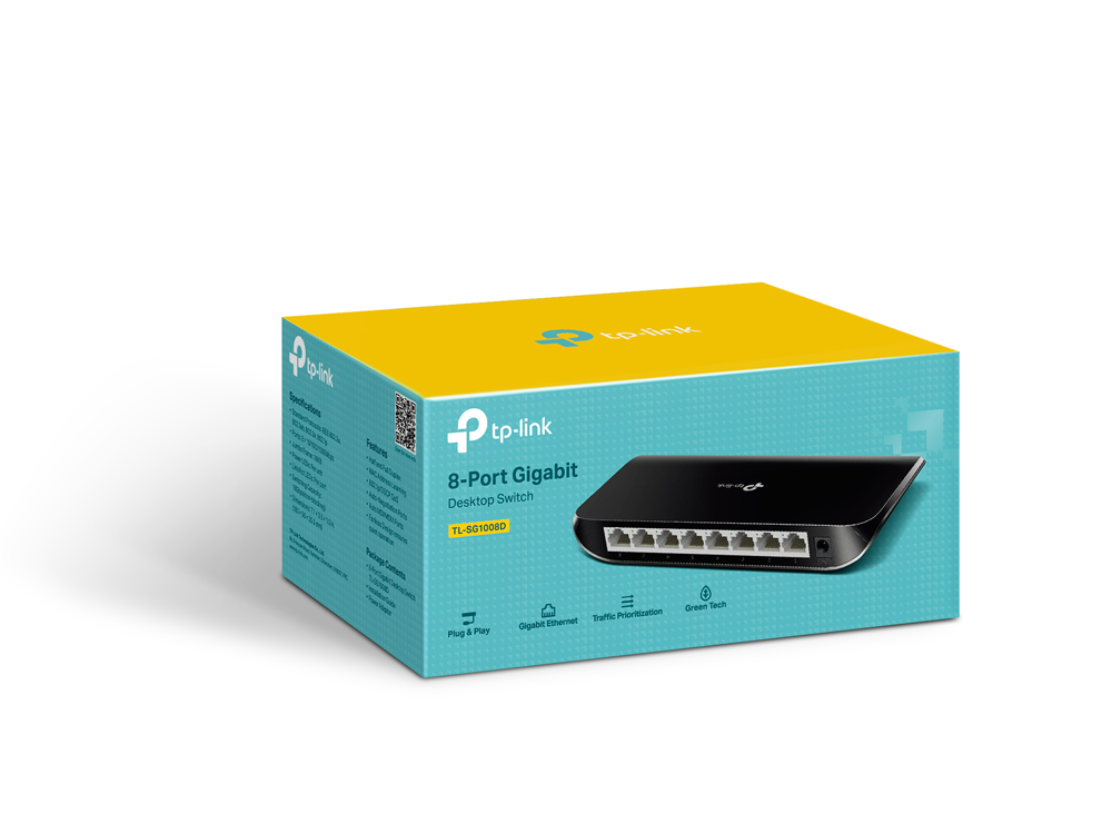 Switch TP-LINK TL-SG1008D Gigabit 8 Puertos RJ45 LAN GBE
