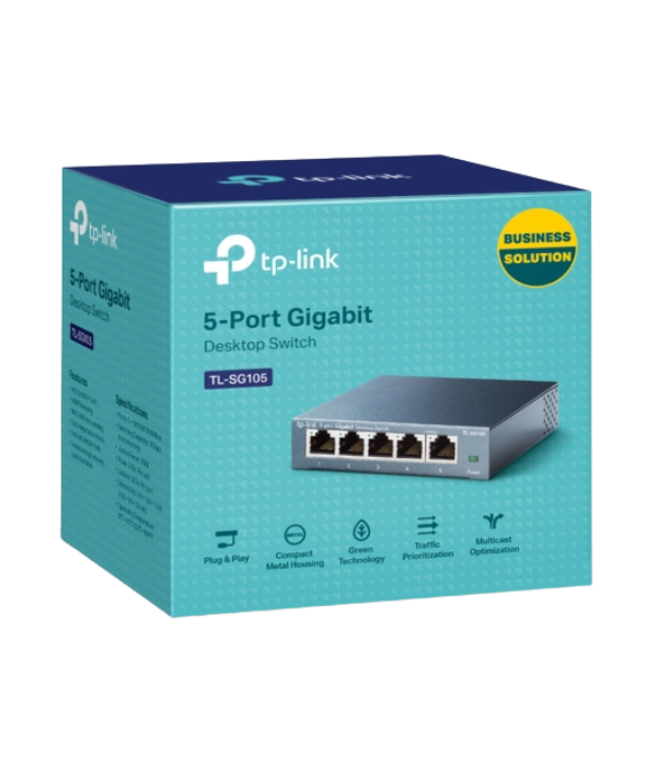 Switch TP-Link TL-SG105 5 Puertos Gigabit 10/100/1000 Mbps