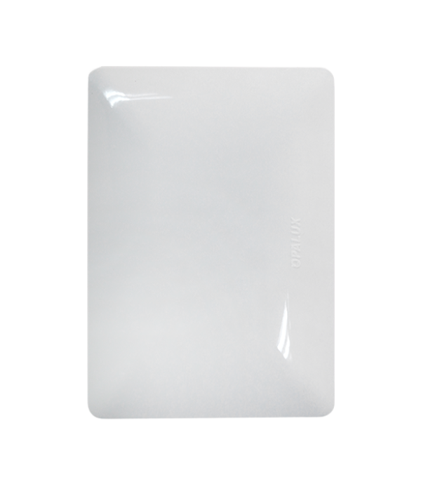 TAPA CIEGA RECTANGULAR OPALUX BM200: CON SOPORTE COLOR BLANCO