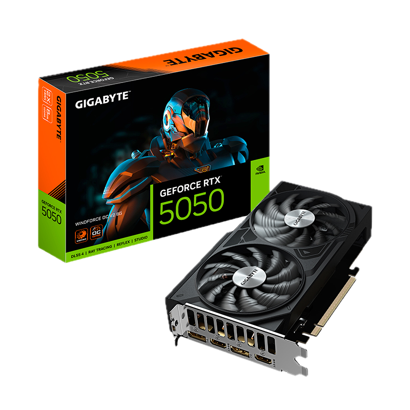 Tarjeta Gráfica Gigabyte GV-N5050WF2OCV2-8GD RTX 5050 Windforce OC V2 8GB GDDR6 PCIe 5.0