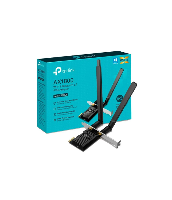 TARJETA INALAMBRICA TP-LINK ARCHER TX20E: ADAPTADOR PCIE AX1800 DUAL BAND 5 G