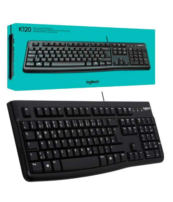 Teclado Logitech K120 920-004422 USB Blanco