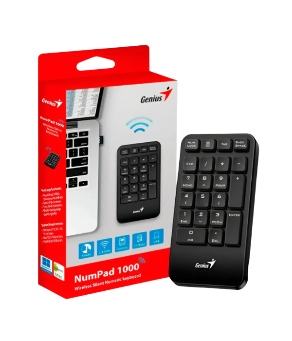 Teclado Numérico Genius NumPad 1000 USB 19 Teclas Slim