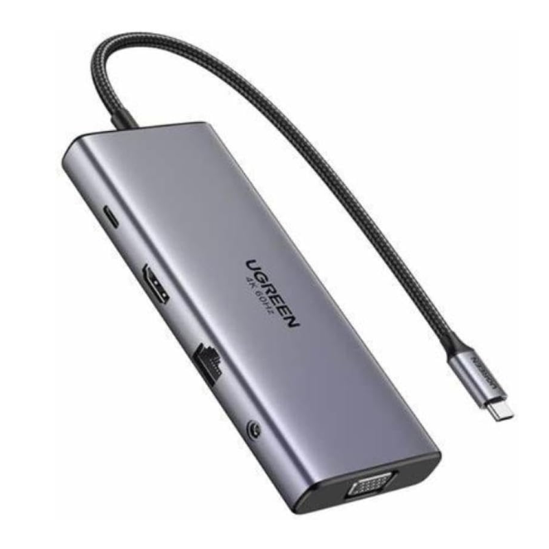 HUB USB UGREEN 15534 CM693: 10 EN 1 - 1 USB3.0 + 2 USB 2.0 + 2 HDMI +1 RJ45 G