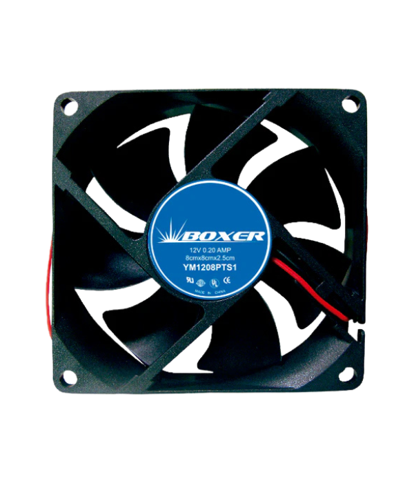 VENTILADOR BOXER YM-1208: 80X80MM 12V DC 0.19AMP